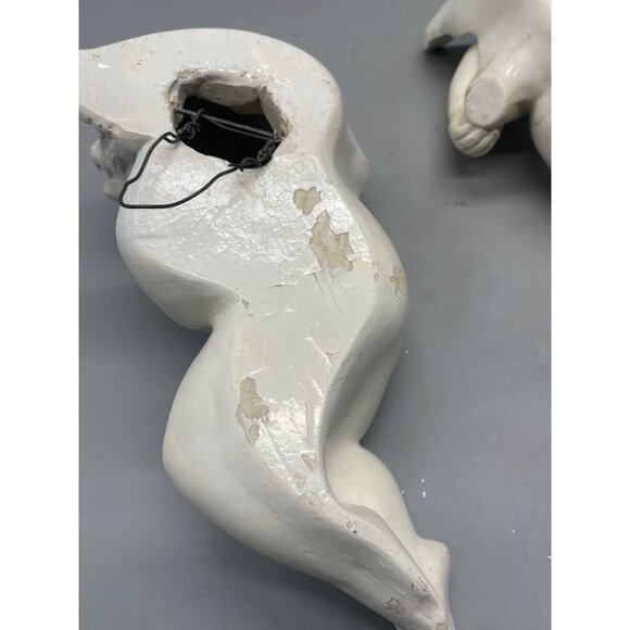 vintage set of 2 Alexander Backer Company figurines Chalkware Cherubs 13" READ - Picture 10 of 11